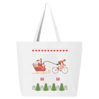 Bike Sledding Santa Sleigh Christmas Cycling Gift 25L Jumbo Tote