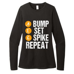 Bump Set Spike Repeat Volleyball Sport Gift Womens CVC Long Sleeve Shirt