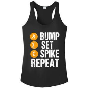 Bump Set Spike Repeat Volleyball Sport Gift Ladies PosiCharge Competitor Racerback Tank