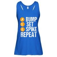 Bump Set Spike Repeat Volleyball Sport Gift Ladies Essential Flowy Tank