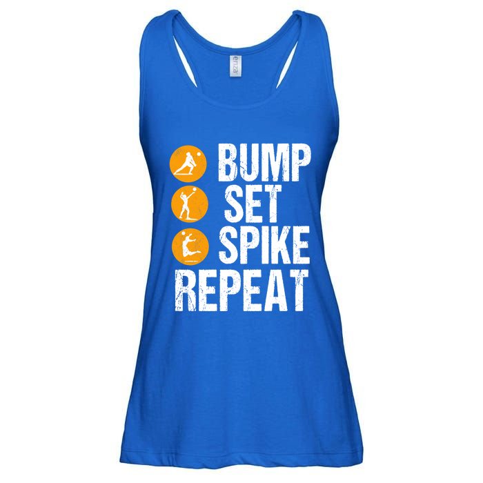 Bump Set Spike Repeat Volleyball Sport Gift Ladies Essential Flowy Tank