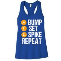 Bump Set Spike Repeat Volleyball Sport Gift Women's Racerback Tank