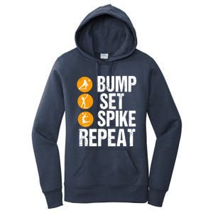 Bump Set Spike Repeat Volleyball Sport Gift Women's Pullover Hoodie