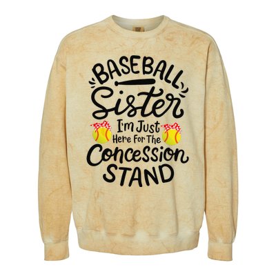 Baseball Sister Softball Heart Sport Lover Funny Colorblast Crewneck Sweatshirt