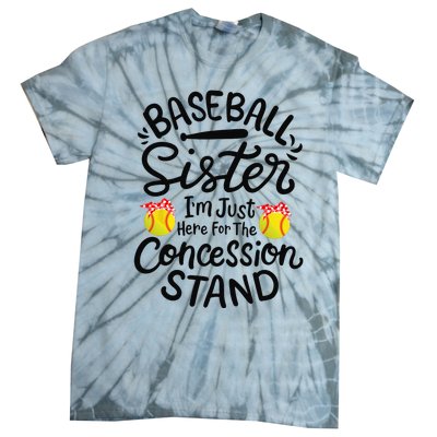 Baseball Sister Softball Heart Sport Lover Funny Tie-Dye T-Shirt