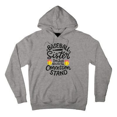 Baseball Sister Softball Heart Sport Lover Funny Tall Hoodie