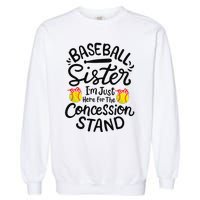 Baseball Sister Softball Heart Sport Lover Funny Garment-Dyed Sweatshirt