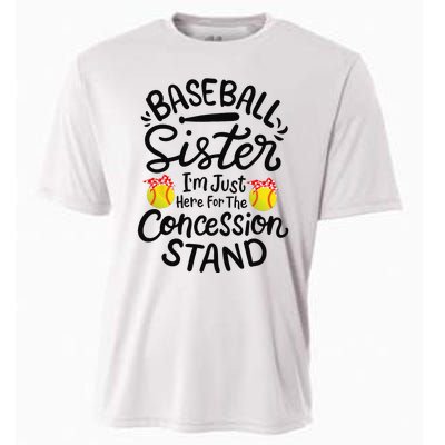 Baseball Sister Softball Heart Sport Lover Funny Cooling Performance Crew T-Shirt