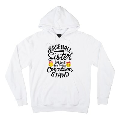 Baseball Sister Softball Heart Sport Lover Funny Hoodie