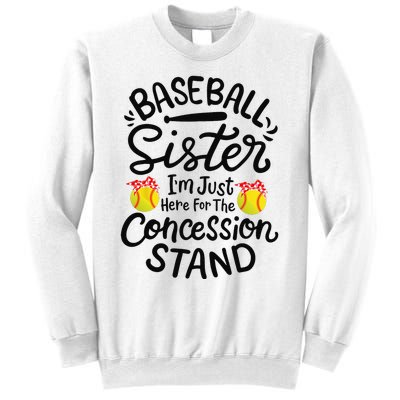 Baseball Sister Softball Heart Sport Lover Funny Sweatshirt