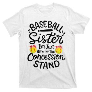 Baseball Sister Softball Heart Sport Lover Funny T-Shirt