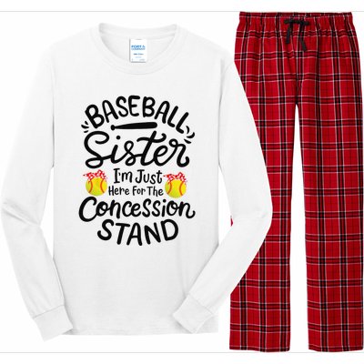 Baseball Sister Softball Heart Sport Lover Funny Long Sleeve Pajama Set