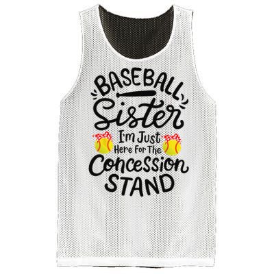 Baseball Sister Softball Heart Sport Lover Funny Mesh Reversible Basketball Jersey Tank