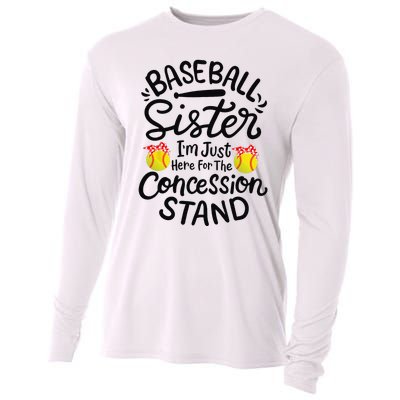 Baseball Sister Softball Heart Sport Lover Funny Cooling Performance Long Sleeve Crew