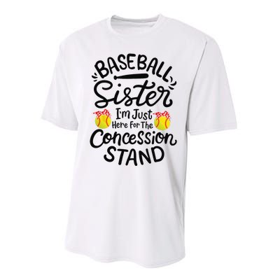 Baseball Sister Softball Heart Sport Lover Funny Performance Sprint T-Shirt