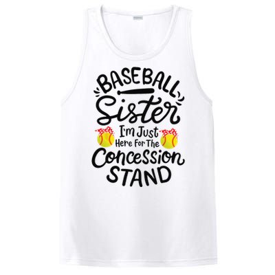 Baseball Sister Softball Heart Sport Lover Funny PosiCharge Competitor Tank