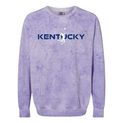 Bluegrass State Sports Fan Kentucky Volleyball Colorblast Crewneck Sweatshirt