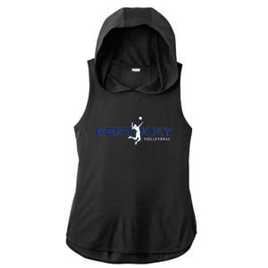 Bluegrass State Sports Fan Kentucky Volleyball Ladies PosiCharge Tri-Blend Wicking Draft Hoodie Tank