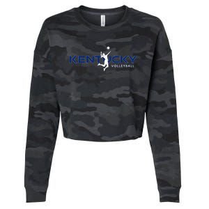 Bluegrass State Sports Fan Kentucky Volleyball Cropped Pullover Crew