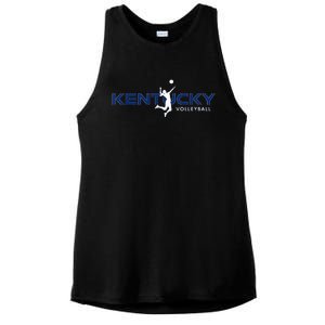 Bluegrass State Sports Fan Kentucky Volleyball Ladies PosiCharge Tri-Blend Wicking Tank