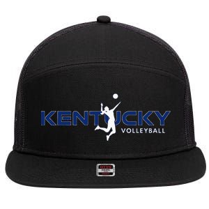 Bluegrass State Sports Fan Kentucky Volleyball 7 Panel Mesh Trucker Snapback Hat