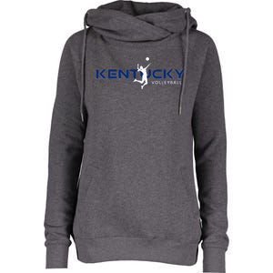 Bluegrass State Sports Fan Kentucky Volleyball Womens Funnel Neck Pullover Hood