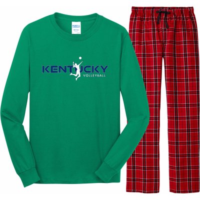 Bluegrass State Sports Fan Kentucky Volleyball Long Sleeve Pajama Set