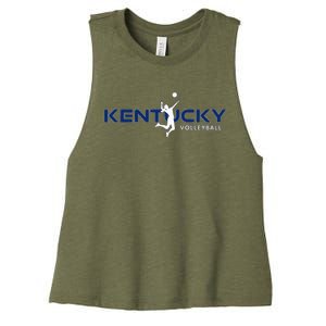 Bluegrass State Sports Fan Kentucky Volleyball Women's Racerback Cropped Tank