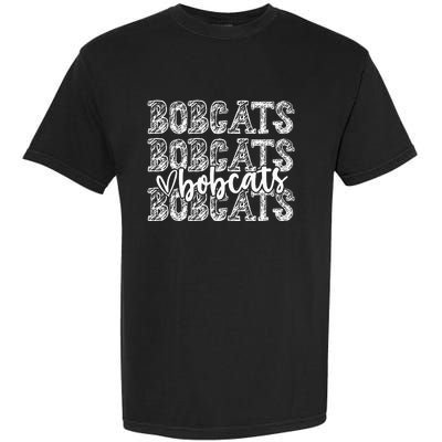 Bobcats School Spirit Wear Game Day Sport Fan Team Garment-Dyed Heavyweight T-Shirt