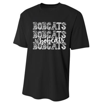 Bobcats School Spirit Wear Game Day Sport Fan Team Performance Sprint T-Shirt