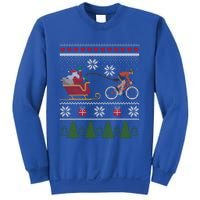 Bike Sledding Santa Sleigh Christmas Cycling Gift Sweatshirt