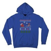 Bike Sledding Santa Sleigh Christmas Cycling Gift Tall Hoodie