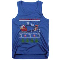 Bike Sledding Santa Sleigh Christmas Cycling Gift Tank Top