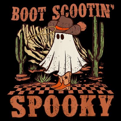 Boot Scootin Spooky Western Halloween Ghost Spooky Season T-Shirt