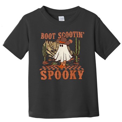 Boot Scootin Spooky Western Halloween Ghost Spooky Season Toddler T-Shirt