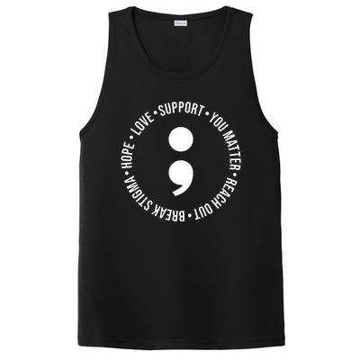 Break Stigma Support Mental Health Awareness PosiCharge Competitor Tank