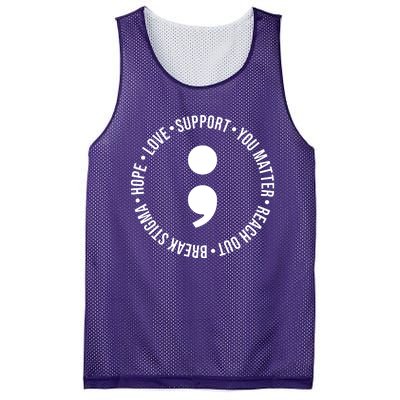 Break Stigma Support Mental Health Awareness Mesh Reversible Basketball Jersey Tank