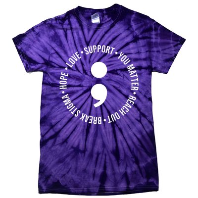 Break Stigma Support Mental Health Awareness Tie-Dye T-Shirt