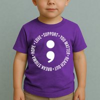 Break Stigma Support Mental Health Awareness Toddler T-Shirt