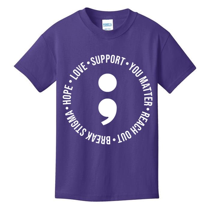 Break Stigma Support Mental Health Awareness Kids T-Shirt