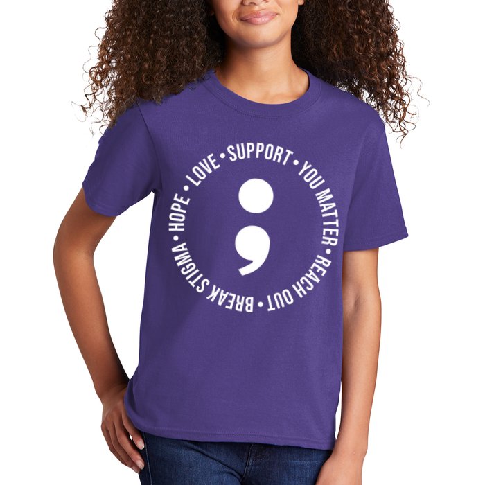 Break Stigma Support Mental Health Awareness Kids T-Shirt
