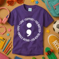 Break Stigma Support Mental Health Awareness Kids T-Shirt