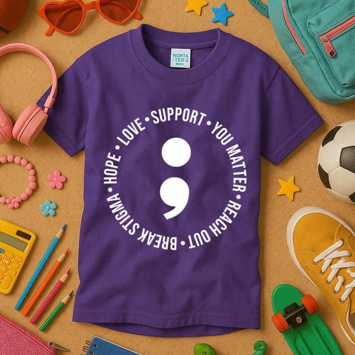Break Stigma Support Mental Health Awareness Kids T-Shirt
