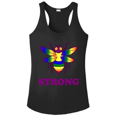 Be Strong Support Encouraget Motivational Gift Ladies PosiCharge Competitor Racerback Tank