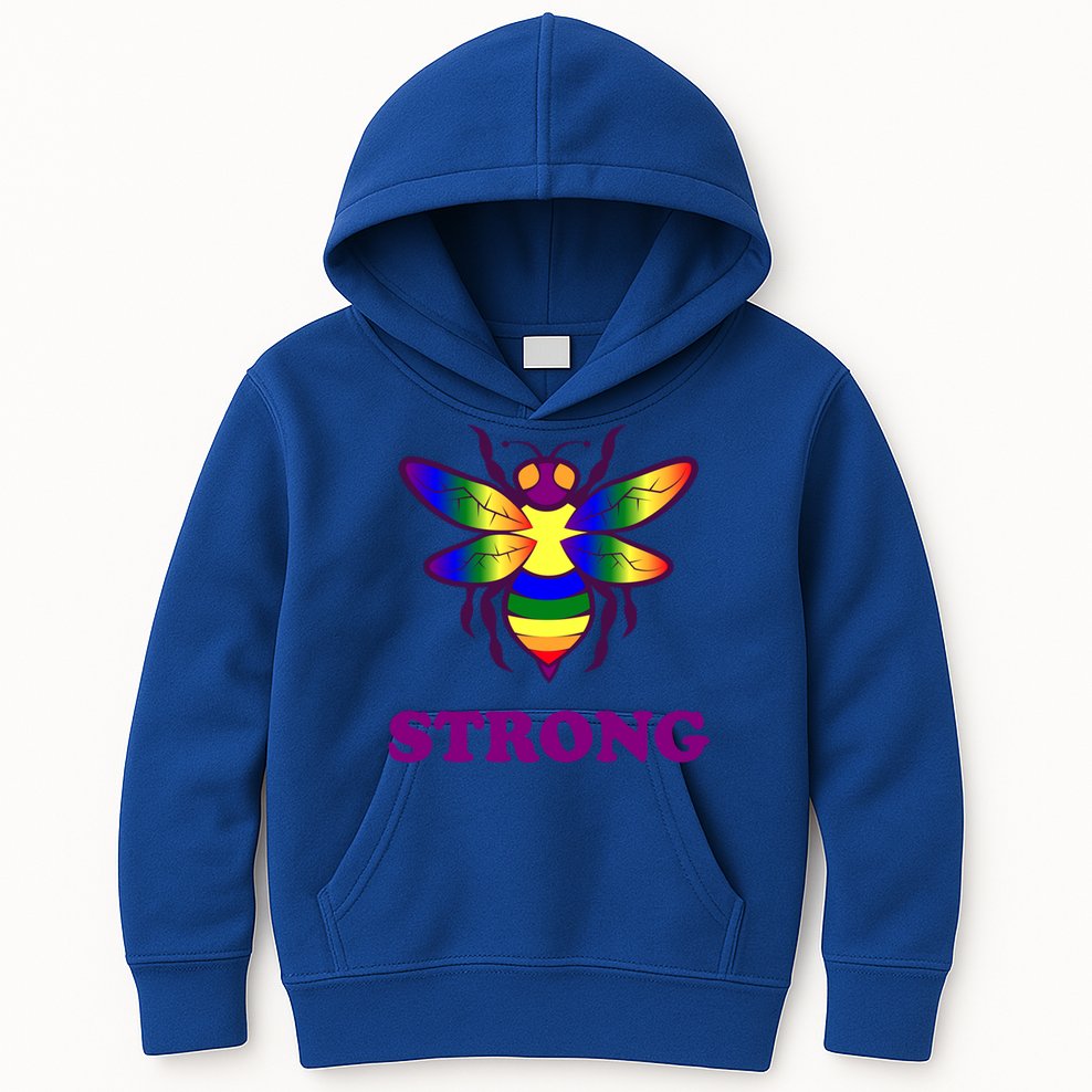 Be Strong Support Encouraget Motivational Gift Kids Hoodie