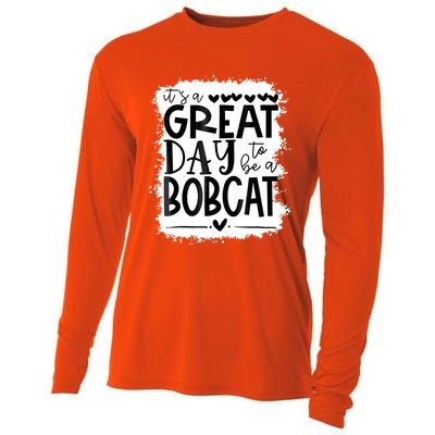 Bobcats School Sports Fan Team Spirit Mascot Gift Bleached Cooling Performance Long Sleeve Crew