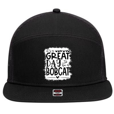 Bobcats School Sports Fan Team Spirit Mascot Gift Bleached 7 Panel Mesh Trucker Snapback Hat