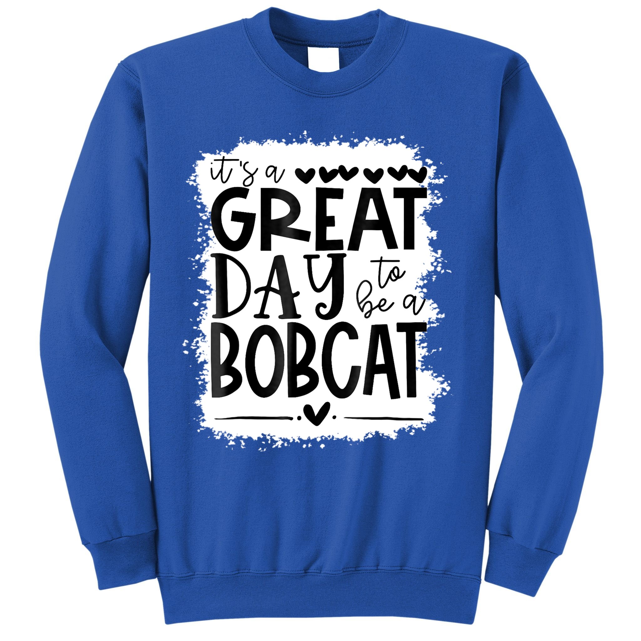 Bobcats School Sports Fan Team Spirit Mascot Gift Bleached Sweatshirt