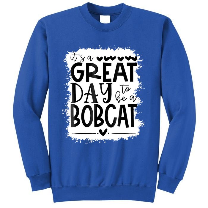 Bobcats School Sports Fan Team Spirit Mascot Gift Bleached Sweatshirt