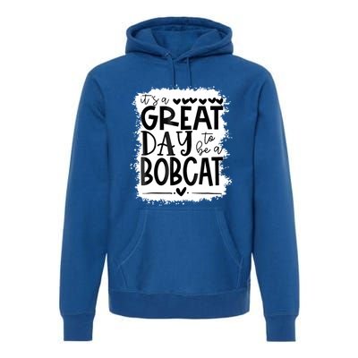 Bobcats School Sports Fan Team Spirit Mascot Gift Bleached Premium Hoodie